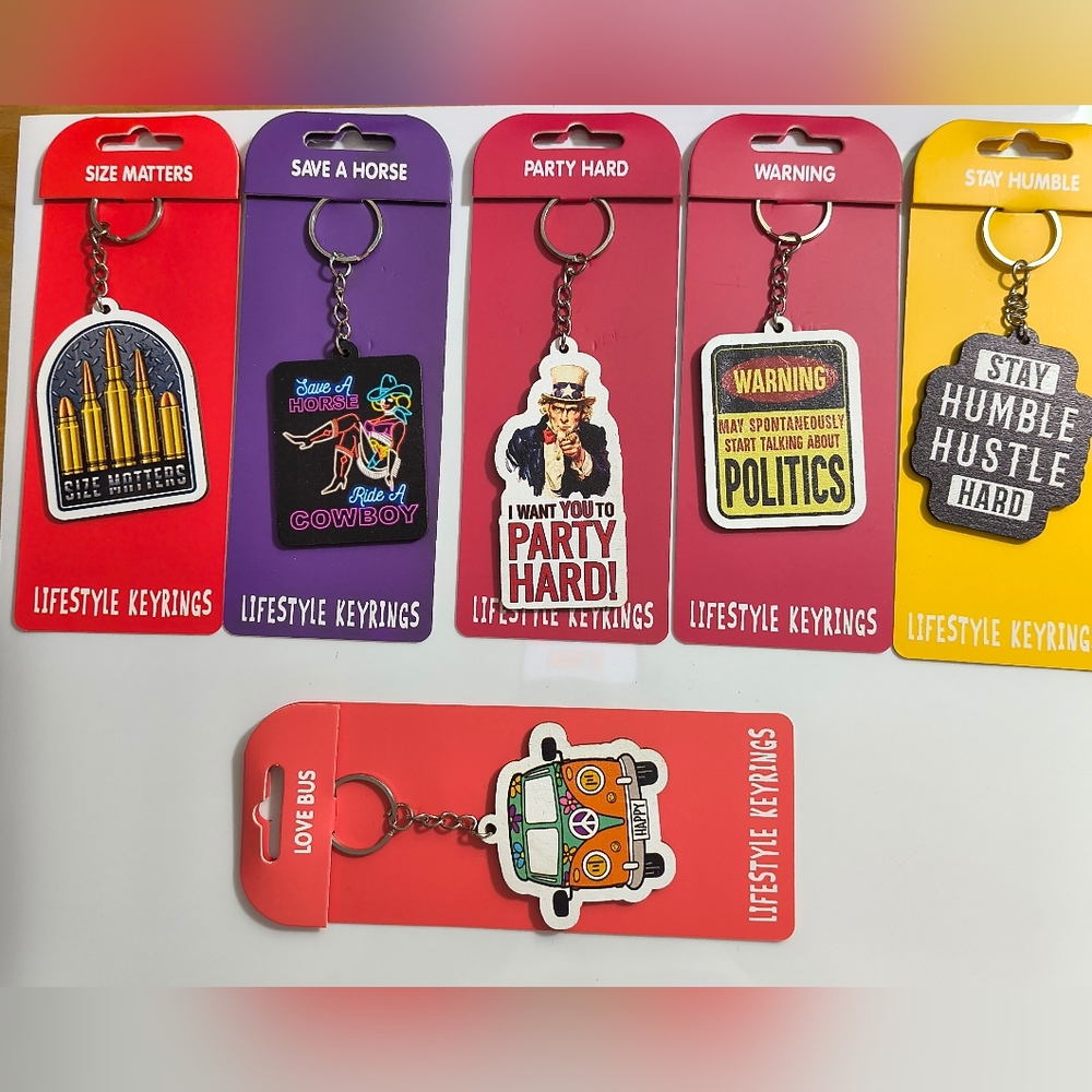 Wooden keychains